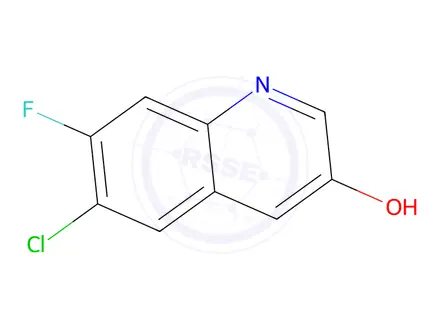 Chemical structure of 6-Chloro-7-fluoroquinolin-3-ol