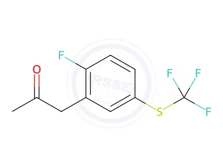 Chemical structure of 1-(2-Fluoro-5-(trifluoromethylthio)phenyl)propan-2-one