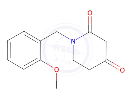 Chemical structure of 1-(2-Methoxybenzyl)piperidine-2,4-dione