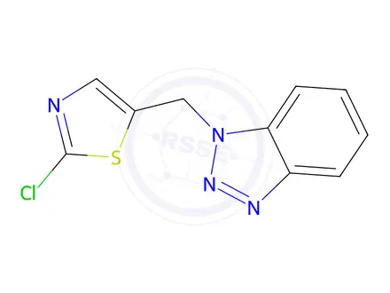 Chemical structure of 1-[(2-Chloro-1,3-thiazol-5-yl)methyl]-1H-1,2,3-benzotriazole