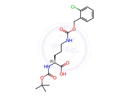 Chemical structure of Boc-Orn(2-Cl-Z)-OH