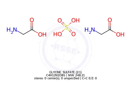 Chemical structure of GLYCINE, SULFATE (2:1)