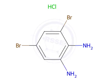 Chemical structure of 3,5-Dibromo-1,2-phenylenediamine Monohydrochloride