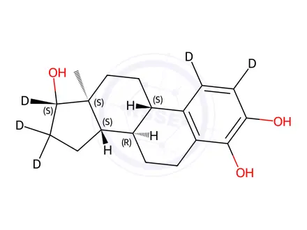Chemical structure of 4-Hydroxy-17β-estradiol-16,16,17-d5