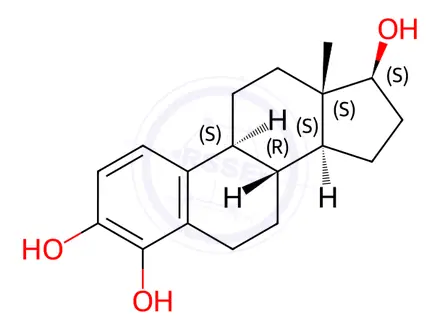 Chemical structure of 4-Hydroxy-17β-estradiol