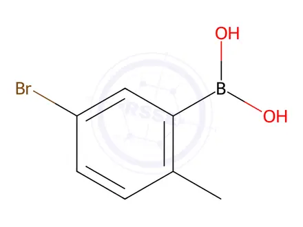Chemical structure of (5-Bromo-2-methylphenyl)boronic acid