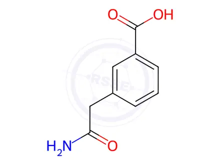 Chemical structure of 3-(2-Amino-2-oxoethyl)benzoic Acid