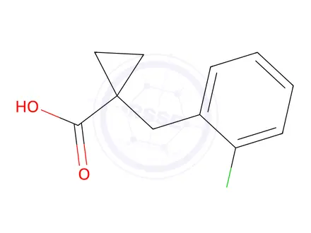 Chemical structure of 1-[(2-chlorophenyl)methyl]cyclopropane-1-carboxylic acid
