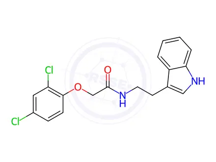 Chemical structure of n-(2-(1h-Indol-3-yl)ethyl)-2-(2,4-dichlorophenoxy)acetamide