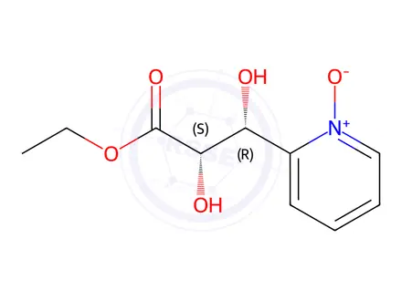 Chemical structure of Ethyl (2S, 3R)-2,3-Dihydroxy-3-(2-pyridinyl)propanoate, N-Oxide