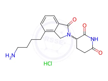 Chemical structure of Lenalidomide-C4-NH2 (hydrochloride)