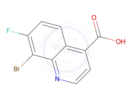 Chemical structure of 8-Bromo-7-fluoroquinoline-4-carboxylic acid