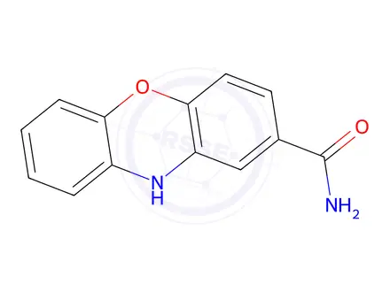Chemical structure of 10H-phenoxazine-2-carboxamide