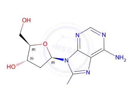 Chemical structure of 2'-Deoxy-8-methylamino-adenosine