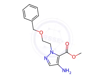 Chemical structure of 4-Amino-1-[2-(phenylmethoxy)ethyl]-1H-pyrazole-5-carboxylic Acid Methyl Ester