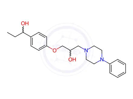 Chemical structure of 1-[4-[2-Hydroxy-3-(4-phenyl-1-piperazinyl)propoxy]phenyl]-1-propanol
