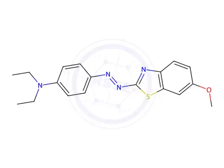Chemical structure of N,N-diethyl-4-[(6-methoxy-2-benzothiazolyl)azo]-Benzenamine