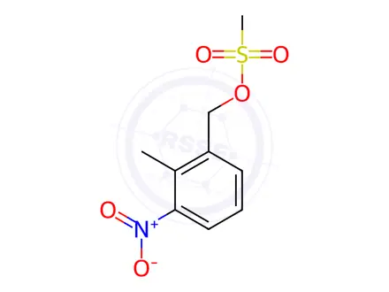 Chemical structure of 2-Methyl-3-nitrobenzyl Mesylate