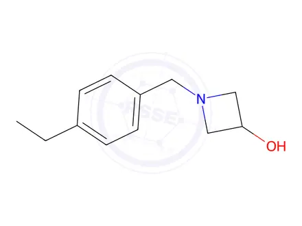 Chemical structure of 1-[(4-ethylphenyl)methyl]azetidin-3-ol
