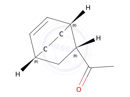 Chemical structure of Ethanone, 1-bicyclo[2.2.2]oct-5-en-2-yl-, [1R-(1alpha,2beta,4alpha)]-(9CI)