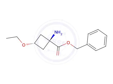 Chemical structure of Benzyl (1r,3r)-1-amino-3-ethoxycyclobutane-1-carboxylate