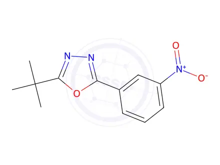 Chemical structure of 2-(Tert-butyl)-5-(3-nitrophenyl)-1,3,4-oxadiazole