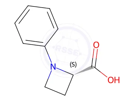 Chemical structure of (2S)-1-Phenyl-2-azetidinecarboxylic acid