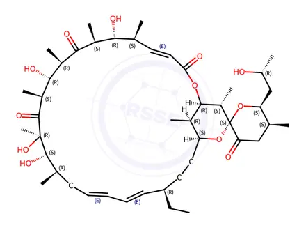 Chemical structure of Oligomycin B