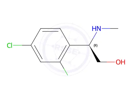 Chemical structure of (R)-2-(2,4-dichlorophenyl)-2-(methylamino)ethan-1-ol