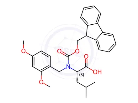 Chemical structure of Fmoc-(Dmb)Leu-OH