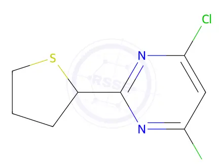 Chemical structure of 4,6-Dichloro-2-(tetrahydrothiophen-2-yl)pyrimidine