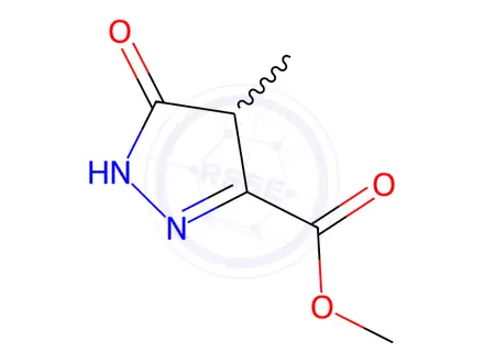 Chemical structure of 1H-Pyrazole-3-carboxylicacid,4,5-dihydro-4-methyl-5-oxo-,methylester(9CI)