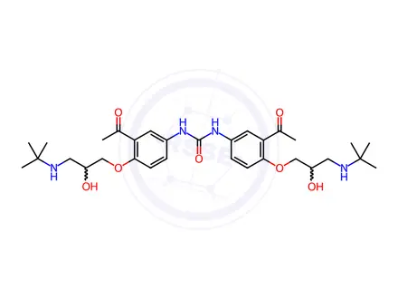 Chemical structure of N,N'-Bis[3-acetyl-4-[3-[(1,1-dimethylethyl)amino]-2-hydroxypropoxy]phenyl]-urea
