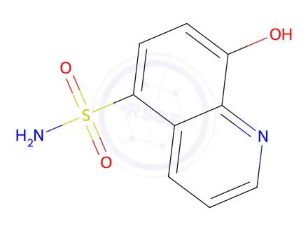 Chemical structure of 8-hydroxyquinoline-5-sulfonamide