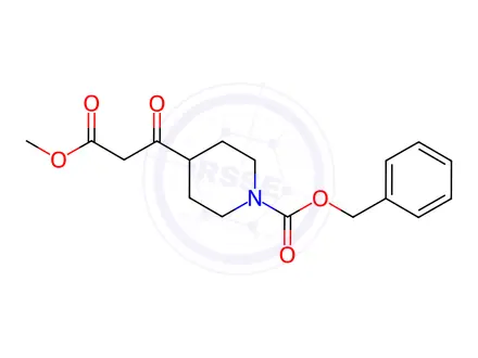 Chemical structure of Benzyl 4-(3-methoxy-3-oxopropanoyl)piperidine-1-carboxylate