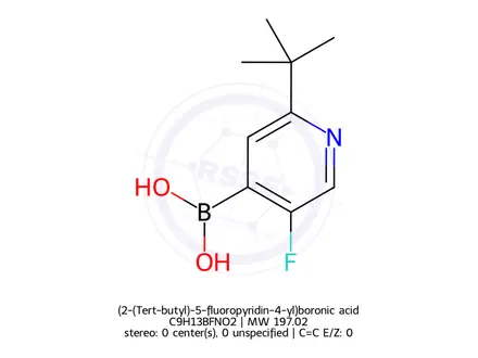 Chemical structure of (2-(Tert-butyl)-5-fluoropyridin-4-yl)boronic acid