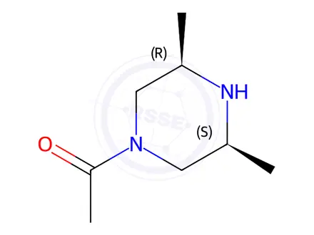 Chemical structure of Piperazine, 1-acetyl-3,5-dimethyl-, cis-(9CI)