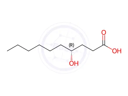 Chemical structure of (R)-4-Hydroxydecanoic acid