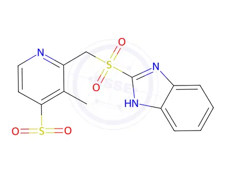 Chemical structure of 4-Detrifluoroethoxy-4-methylsulfonyl Lansoprazole Sulfone