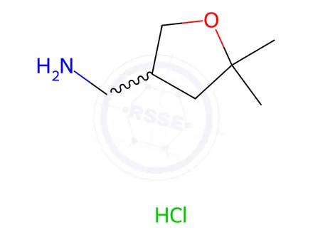 Chemical structure of (5,5-Dimethyltetrahydrofuran-3-yl)methanamine hydrochloride