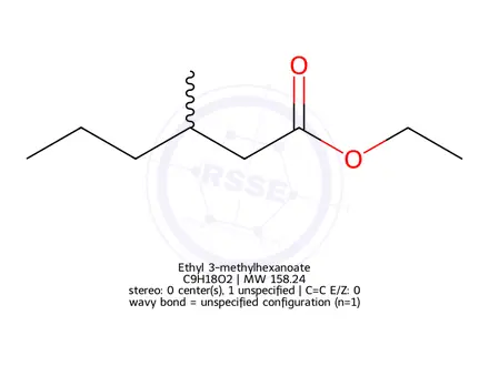Chemical structure of Ethyl 3-methylhexanoate