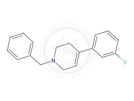 Chemical structure of 1-Benzyl-4-(3-fluorophenyl)-1,2,3,6-tetrahydropyridine