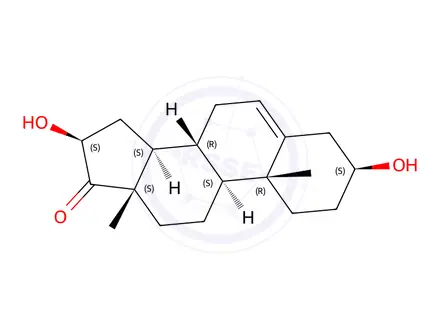 Chemical structure of 16beta-Hydroxydehydroepiandrosterone