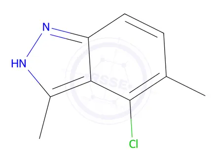 Chemical structure of 4-chloro-3,5-dimethyl-1H-Indazole