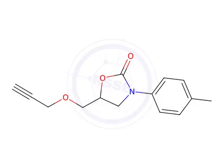 Chemical structure of 3-(4-Methylphenyl)-5-[(2-propynyloxy)methyl]-2-oxazolidinone