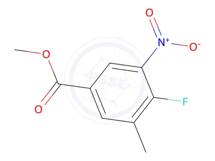 Chemical structure of methyl 4-fluoro-3-methyl-5-nitrobenzoate