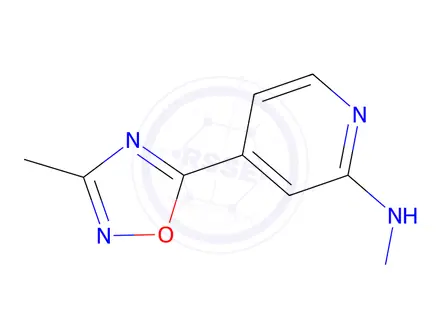 Chemical structure of 5-(2-Hydrazinylpyridin-4-yl)-3-methyl-1,2,4-oxadiazole