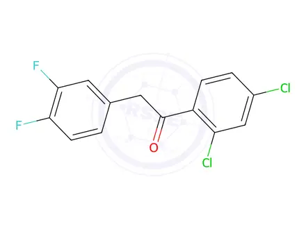 Chemical structure of 1-(2,4-Dichlorophenyl)-2-(3,4-difluorophenyl)ethanone