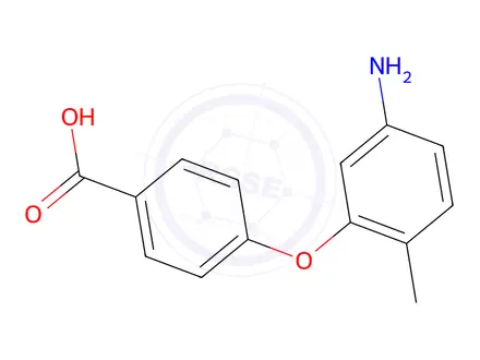 Chemical structure of 4-(5-Amino-2-methylphenoxy)benzoic Acid