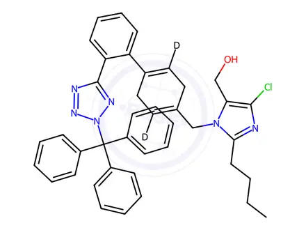 Chemical structure of N-Trityl Losartan-d4